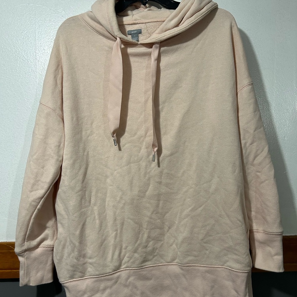 aerie Pale Blush Scoop-Neck Lightweight Hoodie Sweater